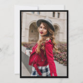 Trendy belettering afstudeerfeest uitnodiging (Achterkant)