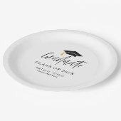 Trendy belettering afstuderen papieren bordje (Gekanteld)