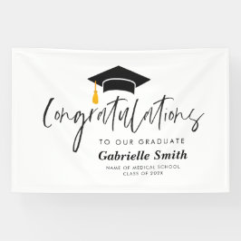 Trendy belettering afstuderen welkomstbord spandoek