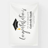 Trendy belettering afstuderen welkomstbord spandoek (Verticaal)