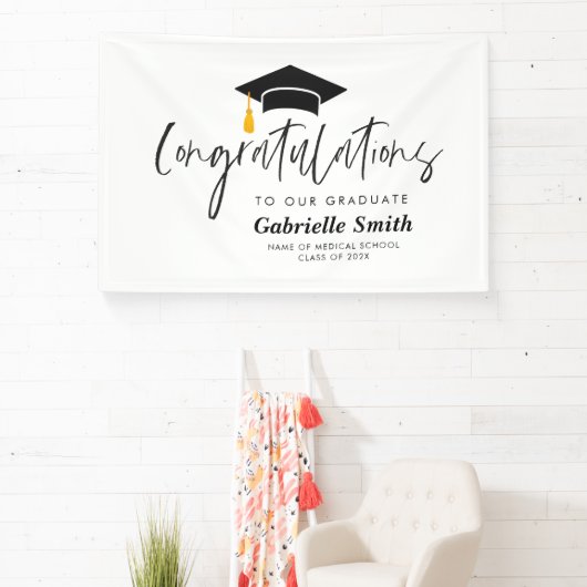 Trendy belettering afstuderen welkomstbord spandoek (Insitu)