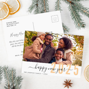 Trendy belettering Nieuwjaar Briefkaart