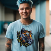 Trendy Bengaalse tijgerkop design-realistische gro T-shirt