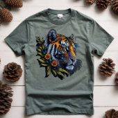 Trendy Bengaalse tijgerkop design-realistische gro T-shirt