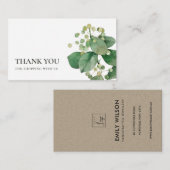 TRENDY BERRY LEAFY FOLIAGE GREENERY DANK U LOGO VISITEKAARTJE (Voorkant / Achterkant)