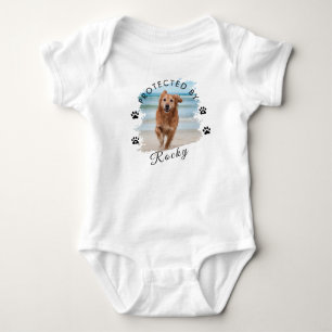 Trendy Beschermd Door Hond Aangepaste Foto En Teks Romper