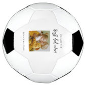 Trendy Best Dad Ever Custom Photo Father's Day  Voetbal (Gedraaid)