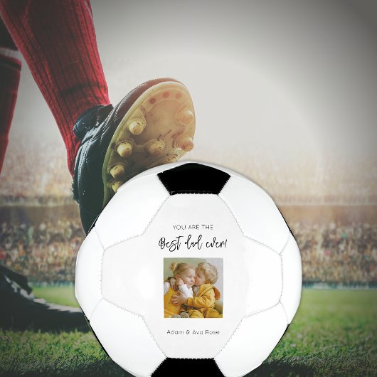 Trendy Best Dad Ever Custom Photo Father's Day  Voetbal