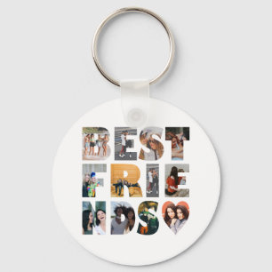 Trendy Best Friend 12 Photo Collage BFF Besties Sleutelhanger