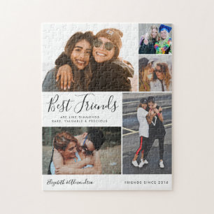 Trendy Best Friends Collage BFF Besties Chic Quote Legpuzzel
