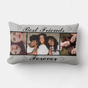 Trendy Best Friends Forever 3 Photos Collage Kussen