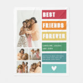 Trendy Best Friends Forever Photo Collage Fleece Deken (Voorkant)