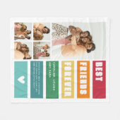 Trendy Best Friends Forever Photo Collage Fleece Deken (Voorkant (Horizontaal))