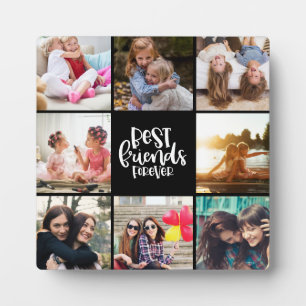 Trendy Best Friends Forever Photo Collage Plaque Fotoplaat