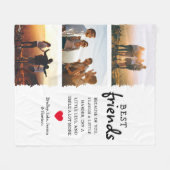 Trendy Best Friends Photo Collage & Quote Fleece Deken (Voorkant (Horizontaal))