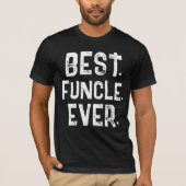 TRENDY BEST FUNCLE OOIT WITTE TYPOGRAFIE T-SHIRT (Voorkant)