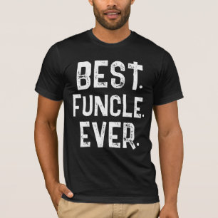 TRENDY BEST FUNCLE OOIT WITTE TYPOGRAFIE T-SHIRT