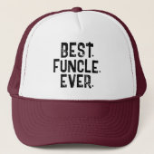 TRENDY BEST FUNCLE OOIT WITTE TYPOGRAFIE TRUCKER PET (Voorkant)