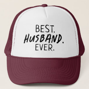 TRENDY BEST HUSBAND OOIT ZWARTE TYPOGRAFIE TRUCKER PET
