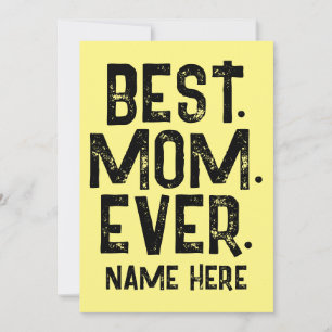 TRENDY BEST MOM OOIT ZWARTE TYPOGRAFIE KAART