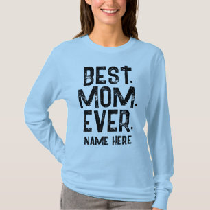 TRENDY BEST MOM OOIT ZWARTE TYPOGRAFIE T-SHIRT