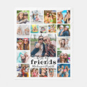 Trendy BEST OF FRIENDS Script 19 Fotocollage Fleece Deken (Voorkant)