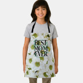 Trendy beste mam ooit wit bloemen modern schort (Insitu)