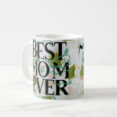 Trendy Beste Moeder Ooit Witte Bloem Moderne Koffiemok (Voorkant links)