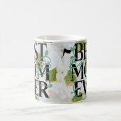 Trendy Beste Moeder Ooit Witte Bloem Moderne Koffiemok (Center)