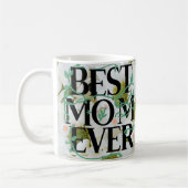 Trendy Beste Moeder Ooit Witte Bloem Moderne Koffiemok (Links)