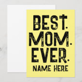 TRENDY BESTE MOMENT EVER ZWARTE TYPOGRAFIE KAART (Voorkant / Achterkant)