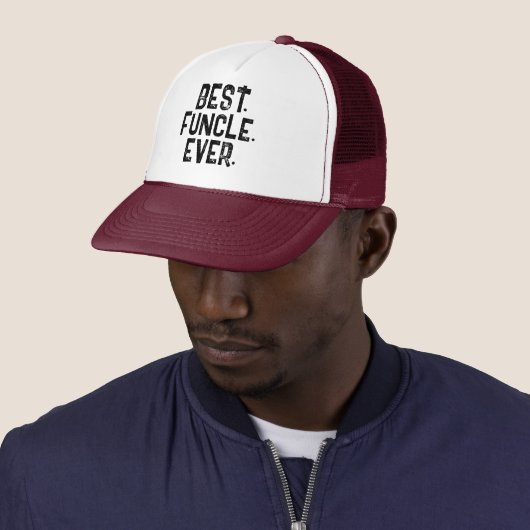 TRENDY BESTE OOM Ooit WITTE TYPOGRAFIE Trucker Pet (In situ)