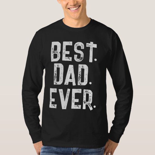 TRENDY BESTE VADER OOIT WITTE TYPOGRAFIE T-Shirt (Voorkant)