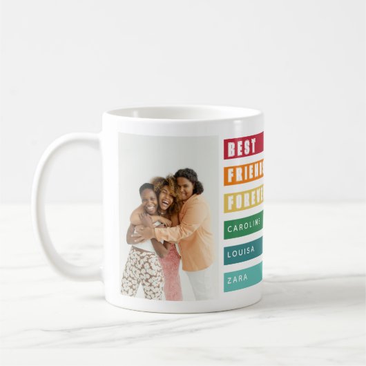 Trendy Beste Vrienden Voor Altijd Foto Collage  Koffiemok (Links)