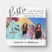 Trendy Bestie Quote Foto gepersonaliseerd BFF Fotoplaat (Voorkant)