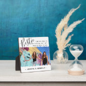 Trendy Bestie Quote Foto gepersonaliseerd BFF Fotoplaat (Insitu)