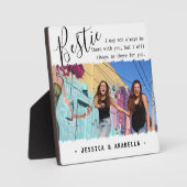 Trendy Bestie Quote Foto gepersonaliseerd BFF Fotoplaat (Voorkant)