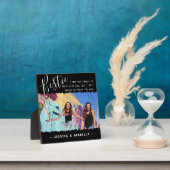 Trendy Bestie Quote Foto gepersonaliseerd BFF Fotoplaat (Insitu)
