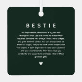 Trendy BESTIES Foto & Quote Keepsake Gift Metalen Ornament (Achterkant)