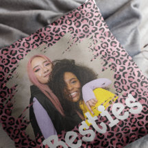 Trendy Besties Foto roze & Gold Animal Print