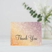 Trendy Betaalbare Goud Glitter Glans Bedankt Briefkaart (Staand voorkant)