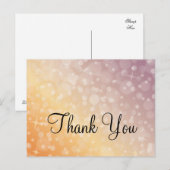 Trendy Betaalbare Goud Glitter Glans Bedankt Briefkaart (Voorkant / Achterkant)