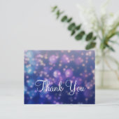 Trendy Betaalbare Goud Glitter Glans Bedankt Briefkaart (Staand voorkant)