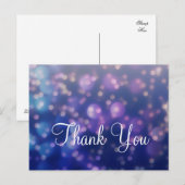 Trendy Betaalbare Goud Glitter Glans Bedankt Briefkaart (Voorkant / Achterkant)
