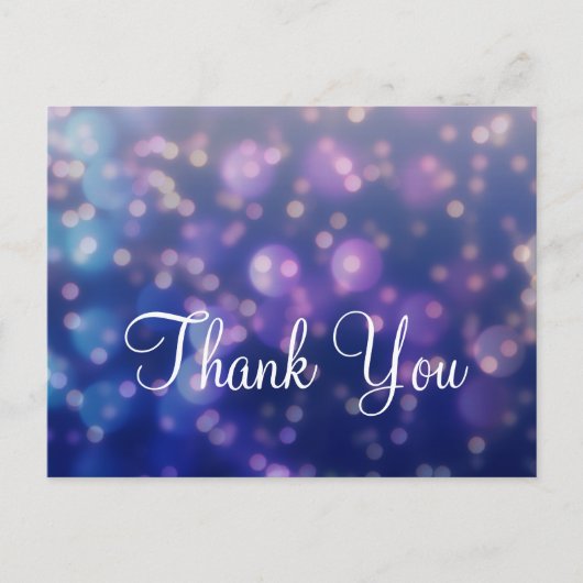Trendy Betaalbare Goud Glitter Glans Bedankt Briefkaart (Voorkant)