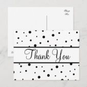 Trendy Betaalbare Goud Glitter Witte Dank Je Briefkaart (Voorkant / Achterkant)