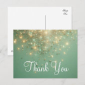 Trendy Betaalbare Gouden Glitter Glans Bedankt Briefkaart (Voorkant / Achterkant)
