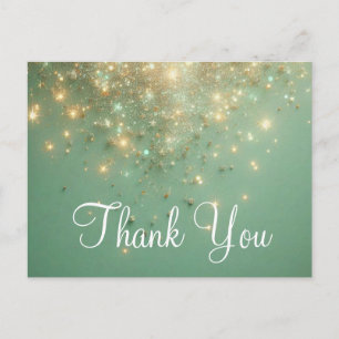 Trendy Betaalbare Gouden Glitter Glans Bedankt Briefkaart