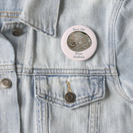 Trendy Bewaar de witte Abalone Awareness Quote Fot Ronde Button 5,7 Cm