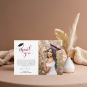 Trendy bewerkbare Afstuderen foto Bedankkaart